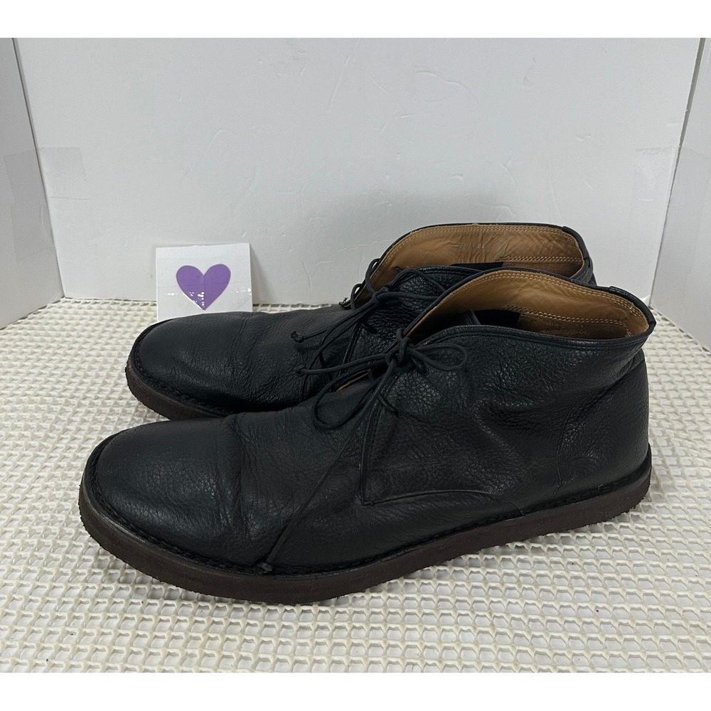 Vince Leather‎ Chukka Boots Lace Up mens Size 11.5M Black